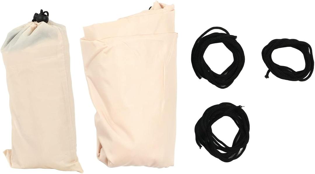 Triangle Canvas Stainless Steel Shade Canopy UV Proof for Outdoor Areas (Milky White)