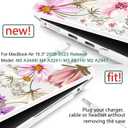DONGKE Compatible with M5 MacBook Air 15 inch Case 2026 2025-2023 A3448 A3241 A3114 A2941 M4 M3 M2 Liquid Retina Display Touch ID, Protective Hard Shell Cover & Keyboard Skin - Butterfly Floral