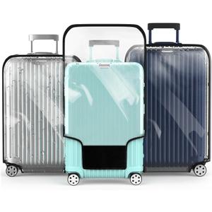 Suitcase Covers For Luggage, 24 Inch Clear PVC Luggage Covers Protector Full Thicken Transparent Waterproof Suitcase Sleeve With Large Velcro for 24" Wheeled Suitcases