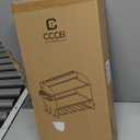 CCCEI Modular Power Tool Organizer Wall Mount with Charging Station. Garage Drill Storage Shelf with Hooks, Heavy Duty Rack, Tool Battery Holder Built in 8 Outlet. Gift for Men. Red, 1 Pack.