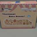 ROBUD Elephant Montessori Busy Board, 12-in-1 Activity Wall Busy Board, Montessori Sensory Wall Panel for Boys & Girls, Toddler Learning Activity Center for Playroom, Nursery, Beige