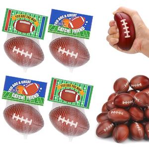 24 Pack Footballs Stress Balls Sport Party Favors for Kids 4-8 8-12 Bulk Foam Football Decorations Goodie Bag Stuffers Easter Basket Fillers Classroom Prizes Boys Footballs Birthday Party Suppliers