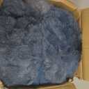 Bean Bag Cover (No Filler), Faux Fur Beanbag Chairs Covers Only, Stuffed Animal Storage Bean Bag, Giant Washable Beanbag Cover Without Filling, 6FT, Black