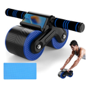 JJM Auto Rebound Exercise Roller Wheels - Ab Roller Fitness Equipment for Core Strength Training Home Gym Fitness Equipment with Kneeling Mat Accessories Exercise Roller Wheels for Men and Women