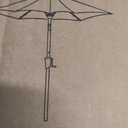 JEAREY 9FT Outdoor Patio Umbrella with Solar Lights, LED Lighted Pool Umbrella with Tilt and Crank, Outdoor Table Umbrellas for Deck, Yard & Market (Dark Gray)
