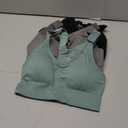 Adjustable Sports Bras for Women: 3 Pack High Support Padded Racerback Sport for Large Bust Workout Running Gym (Small, Black/Grey/Green)