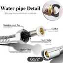 Sink Sprayer Hose Attachment for Faucet, Faucet Head Replacement with 5 Adapters, 59" Hose and Holder - for Feminine Hygiene, Baby Diaper Cleaning & Pet Bathing