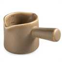 Espresso Measuring Cup, Ceramic Espresso Cup with Handle, Expresso Shots Cups Double Spouts Milk Cup, Espresso Accessories, 3 Oz/ 90 Ml, Brown