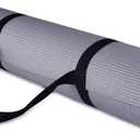 All Purpose 1/4-Inch High Density Anti-Tear Exercise Yoga Mat with Carrying Strap, Multiple Colors (Gray)