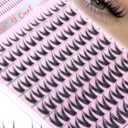 Manga Lash Clusters with Spikes Bunny Wispy Eyelash Clusters with Bottom Lashes 10-16MM Anime Cluster Eyelash Extensions Thin Band Fairy Individual Lashes CD Curl Spiky Lash Extensions Daily Wear