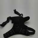 rabbitgoo Dog Harness No Pull with 2 Leash Clips, Adjustable Soft Padded, Reflective Oxford No Choke Pet Vest with Easy Control Handle for Medium Sized Dogs, Black, M