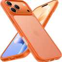 TORRAS Shockproof for iPhone 17 Pro Max Case with Camera Control Button, [12FT Military Grade Drop Protection] Enhanced Grip & Soft Touch Translucent 17 Pro Max Case with DIY Buttons, Cosmic Orange