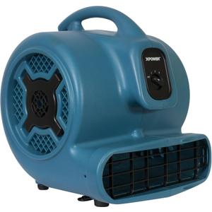 XPOWER X-830 Pro 1 HP 3600 CFM Centrifugal Air Mover, Carpet Dryer, Floor Fan, Blower, for Water Damage Restoration, Janitorial, Plumbing, Home Use Blue