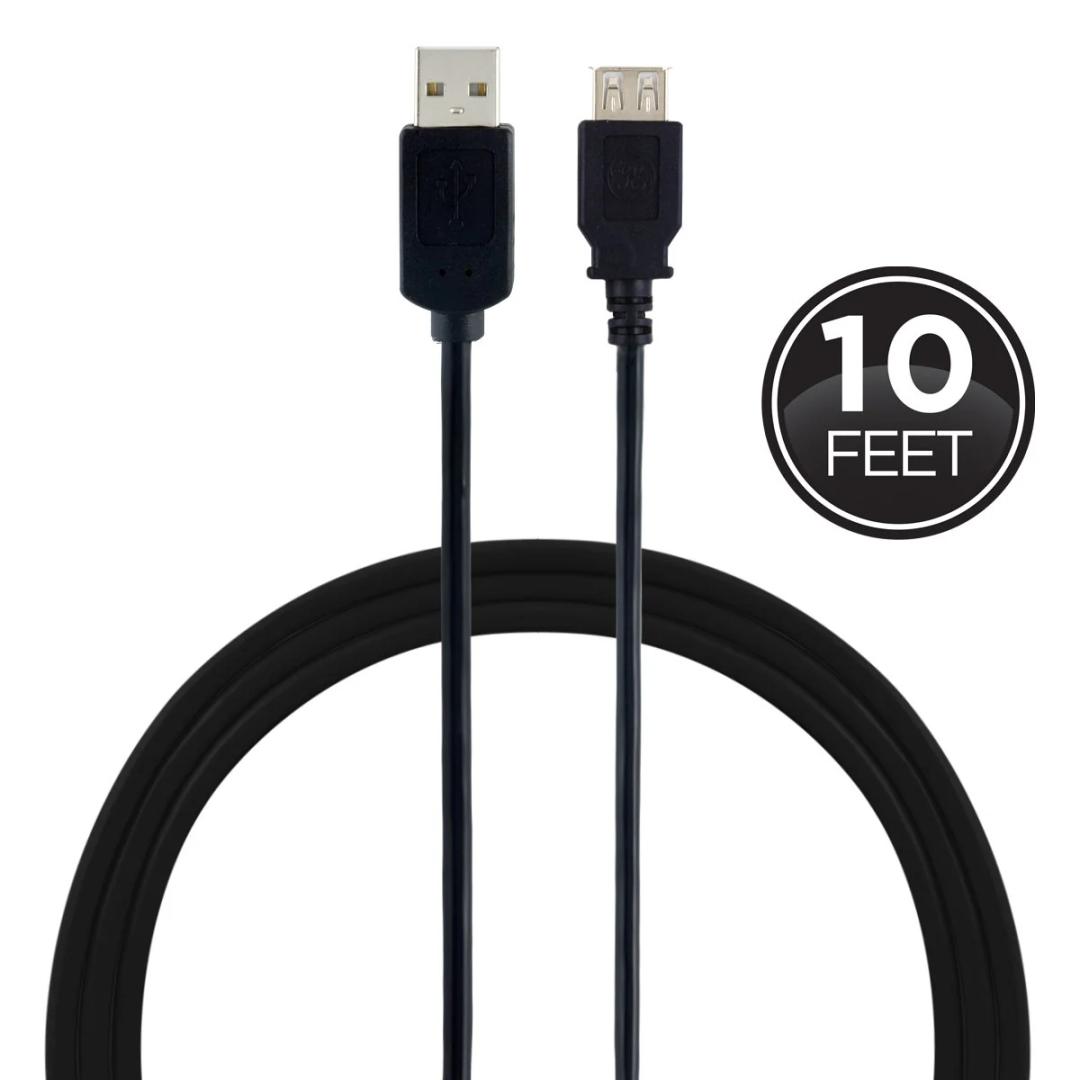 GE 10ft USB Printer Cable, Black