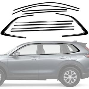 Black Window Trim for Honda CRV 2023-2026 Window Chrome Delete Blackout Kit | Stainless Steel, Glossy Black, Strong Adhesive, Easy Installation