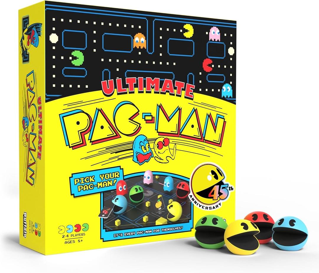 Ultimate PAC-MAN Board Game - Retro Arcade Classic! - Official Licensed - 2-4 Players, Ages 8+