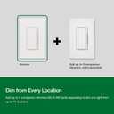 Lutron Maestro PRO LED+ Tap Dimmer Switch for 250W LED, 500W ELV, 400W MLV, Single Pole/Multi-Location, Neutral Wire Optional, MA-PRO-WH, White (1 Pack)