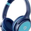 Kids Headphones with Safe 85dB/94dB Volume Limiter for Child/Teens, Foldable HD Stereo Sound Headset for Kindle Kids/fire Tablet/iPad/Laptop, Headphones with Microphone (Blue)