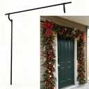 Garland Hanger for Door Frame  Adjustable Fits 28"-50" Single Doors, Heavy-Duty 15 Lbs, No Hardware No Drill No Damage, Reusable Christmas Halloween Decoration Holder for Wreaths (Single Door)