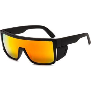 Polarized Safety Sunglasses UV400 Protection ANSI Z87.1 Certified (Matte Black Red Mirror)