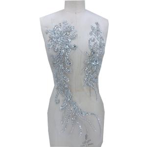 zbroh Hand Sewing Elegant Crystal Clear Stone Patches and Rhinestone Crystal Wedding Dresses DIY Decorative Clothes