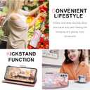 Fingic for Samsung Galaxy S23 FE Case Wallet for Women Girls[with 9 Card Holders] Marble Rose Gold PU Leather Detachable Wrist Strap Fullbody Slim Shockproof Phone Case for Samsung Galaxy S23 FE,2023