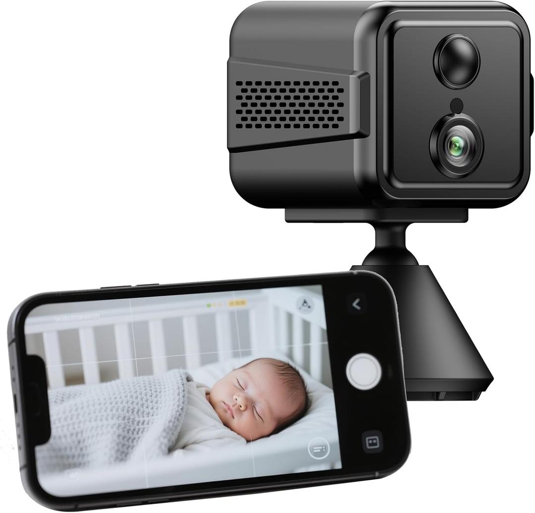 2025 Upgraded 4K Security Camera Wireless Indoor,Home Camera for Pet,Suitable for Home Offices, Wifi Cam with Night Vision, for Indoor and Outdoor Safety,Real Time Record Surveillance-Black T9W5