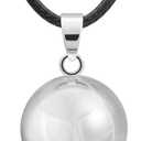 EUDORA Harmony Bola Ball Necklace Pregnancy Chime Bola Pendant, 45" or 30" Long Chain for Mother