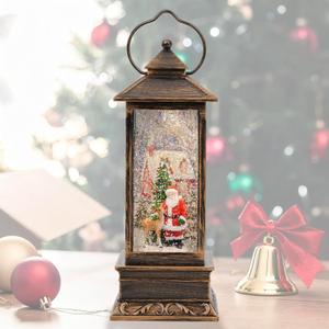 Christmas Lantern with Music and LED, for Girls Kids Women Adults, Home Tabletop Holiday Decoration (Santa/Reindeer/Christmas Tree Water Lantern)