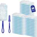 60 pcs 180 Duster Refills Compatible with Swiffer Dusters Handle,Disposable Heavy Duty Dusters Refills Multi Surface Dusting Brush with 2 Handle