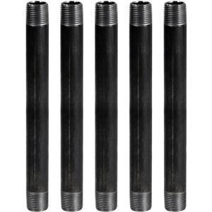 SUPPLYGIANT 1 Inch Black Pipe, Threaded One Inch Malleable Steel Pipes Fitting Build DIY Vintage Furniture, 1" x 72" (Pack Of 5)