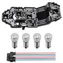 Left or Right Rear Taillight Tail Light Lamp Socket Holder & 4*Bulbs & 1 * 6-Pin Wire Harness Compatible with MINI F55 F56 F57 1.5T/2.0T, Cooper S ONE JCW Replace#: 63217361305 61132359993