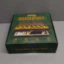 Large 23 inches Horse Race Board Game with Luxury Metal Numbered Horses, 4 in 1 Foldable Wood Horse Race Board Game with Dice Poker Chips/Chess & Checkers/Tic Tac Toe for for Adults Family Parties (Brown)