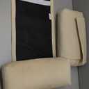 Recliner Headrest Pillow, Versatile Neck Support Cushion with Velvet Cover for Adults, Ideal Accessory for Chair, Couch, Office, Bed, Lumbar Pain Relief, Travel, Lounging, Cream