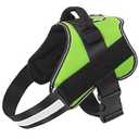 Bolux Dog Harness, No-Pull Reflective Dog Vest, Breathable Adjustable Pet Harness with Handle for Outdoor Walking - No More Pulling, Tugging or Choking Small (Pack of 1) Green