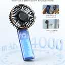 TUNISE Portable Handheld Fan, Portable Fan Rechargeable, 4000mAh, 180 Adjustable, 6 Speed Wind, Display Electricity in Real Time, USB Rechargeable Foldable F an, Quiet Personal Fan as Power Bank
