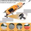 Backpack Trolley with Wheels, 6-Wheels Rolling Dolly Cart for Backpack, Luggage, Travel Hand Truck