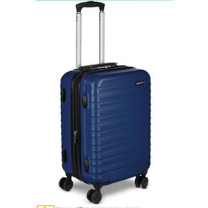 Amazon Basics 21" Hardside Carry-On Luggage, Hardshell Suitcase With Wheels, Expandable For Up to 25% More Space, With Scratch-Resistant Surface, Four Multi-directional Wheels, Navy Blue