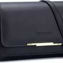 Roulens Small Crossbody Bag for Women,Cell Phone Purse Women's Shoulder Handbags Wallet Purse with Credit Card Slots (Black)