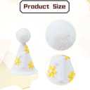 First Birthday Party Hat with Yellow Daisies, White Cone with Pom Pom, 1st Birthday Celebration