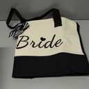 Lamyba Bride To Be Gifts for Wedding, Bridal Shower Gifts, Bachelorette Party, Engagement,Honeymoon, Bride Bag Tote with Makeup Bag