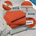 9 Pack Patio Cushion Covers Outdoor Furniture Cushion Slipcovers Replacement Waterproof with Zipper for 5 Pcs Patio Furniture Set, Covers Only, Orange