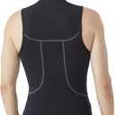 Hevto Men Wetsuit Tops and Vest 3/2mm Neoprene Jacket Surfing Swimming Front Zip Wet Suit for Water Sports