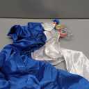 Preschool Graduation Cap and Gown with Tassel Stole Mini Graduation Bear 2 Certificate 8 Cards 4 Candy Lei (Blue, S)