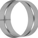 Galvanized Steel Duct Coupling - 6" Inch Female Fit - Round Air Conditioner Duct Connector and Extension - Dryer duct hose - Flexible Exhaust Pipe Adapter - Metal Tube Fitting