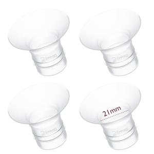Momcozy Flange Insert 21mm Compatible with 24mm Flange/ Shield of Most Pumps, Insert for Momcozy/ Medela/ Elvie/ Spectra/ Bellababy/ TSRETE/ Willow Breast Pump Replacement Accessories, 4PCS 21mm
