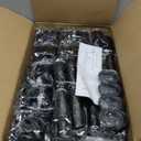 Room Divider No Drilling Curtain Rod Wall Divider for Room Separation, 4-10ft(H) 28-114inch(W) Adjustable, Heavy Duty Partition Space Separator Freestanding Tension Curtain Stand, Black