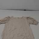 SimpleFun Women's Puff Sleeve Tops Summer Crewneck Loose Casual Blouse Shirts (Medium, New-beige)