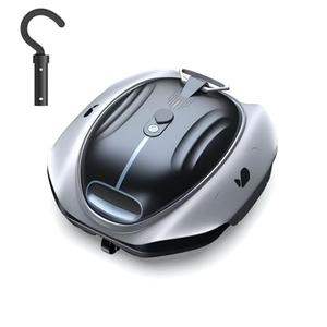Robotic Pool Cleaner, Cordless Pool Vacuum with Industry Leading Suction Power, Bluehole Tech, DirtLock Tech, Smart Sensor for Above-Ground Flat Pools up to 850 Sq.Ft, Silver
