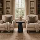 Spatial Order Black Mango Wood End/Side Round Table